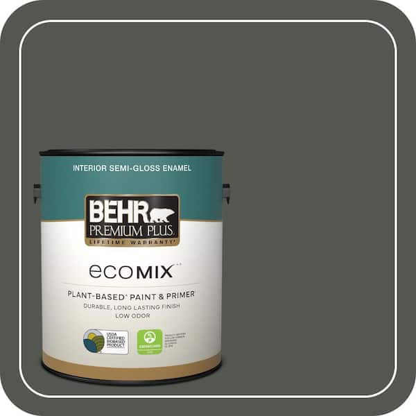 1 gal. #ECC-47-3 Twilight Forest Semi-Gloss Enamel EcoMix Plant-Based Interior Paint & Primer