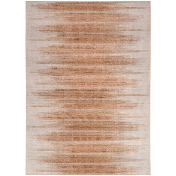 Nourison Vintage Home Brown 5 ft. x 7 ft. Abstract Contemporary Area Rug