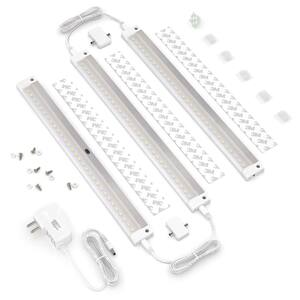 12 in. LED 6000K White Under Cabinet Lighting, Dimmable Hand Wave Activated (3-Pack)