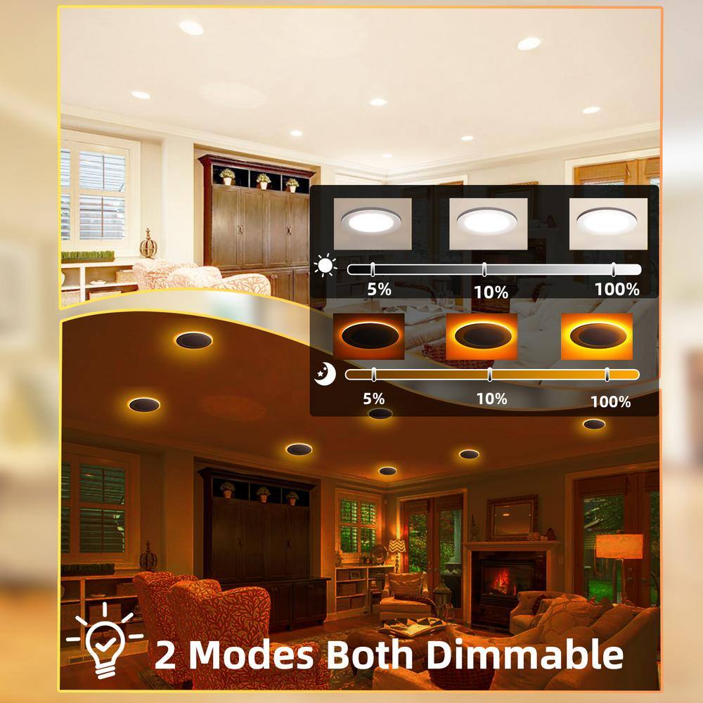 White 4-Inch Dimmable LED Recessed Ceiling Light Pack