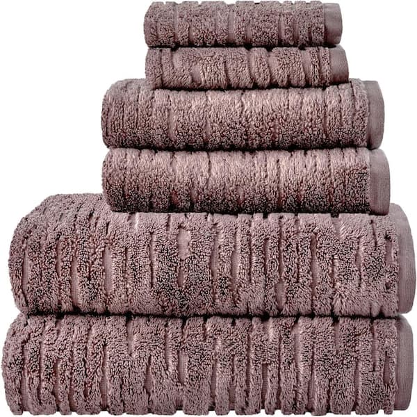 Plum Cotton 6-Piece Towel Set