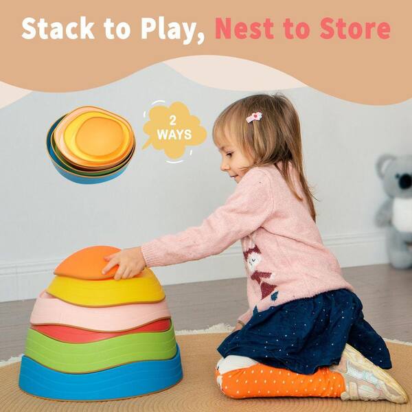Justincity 13 in. x 13 in. x 10.2 in. Round Multi-Color Plastic