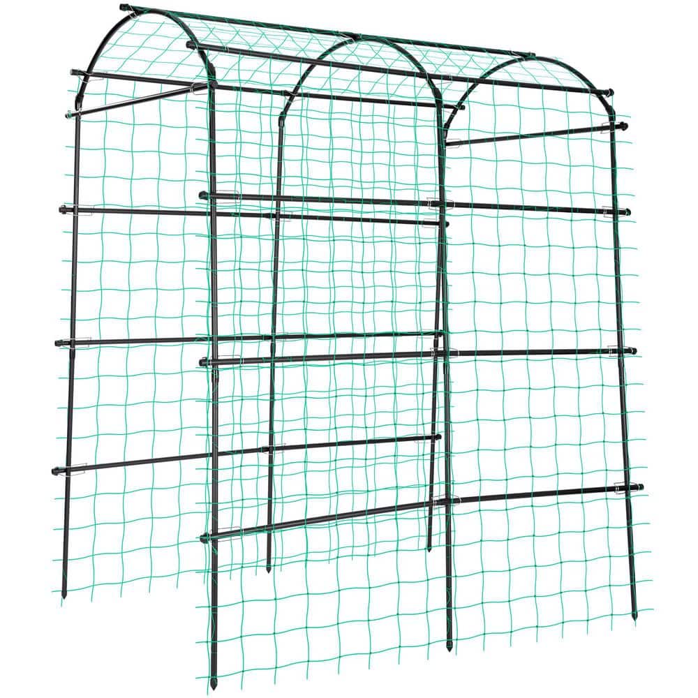 84 in. H Metal Tall Tunnel Arch Trellis with Nylon Netting for Climbing Plants price history on PriceWatchPro