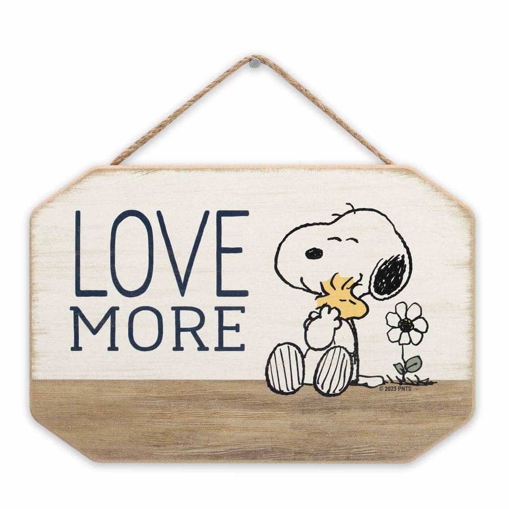 Peanuts 6 in. White Snoopy Hugging Woodstock Love More