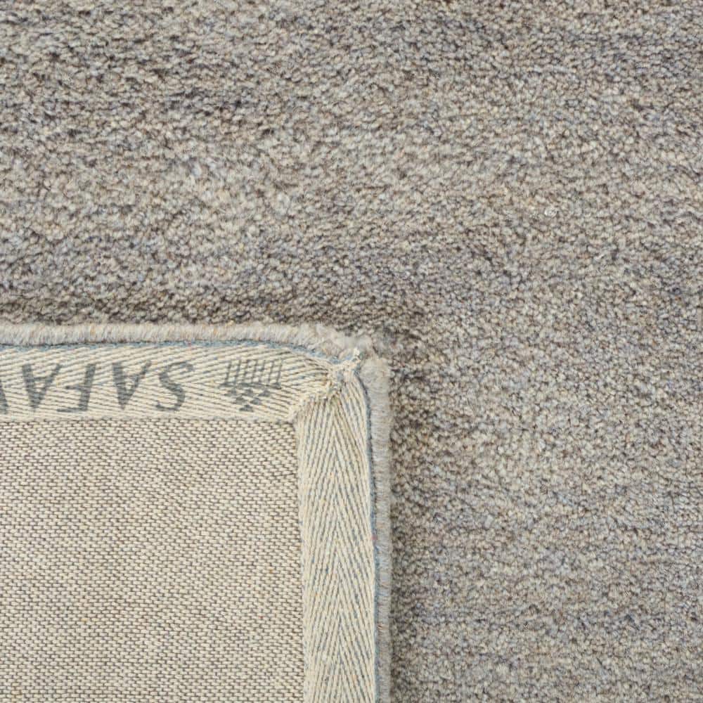 Hand-Loomed Gray Wool Rectangular Accent Rug 36" x 5"