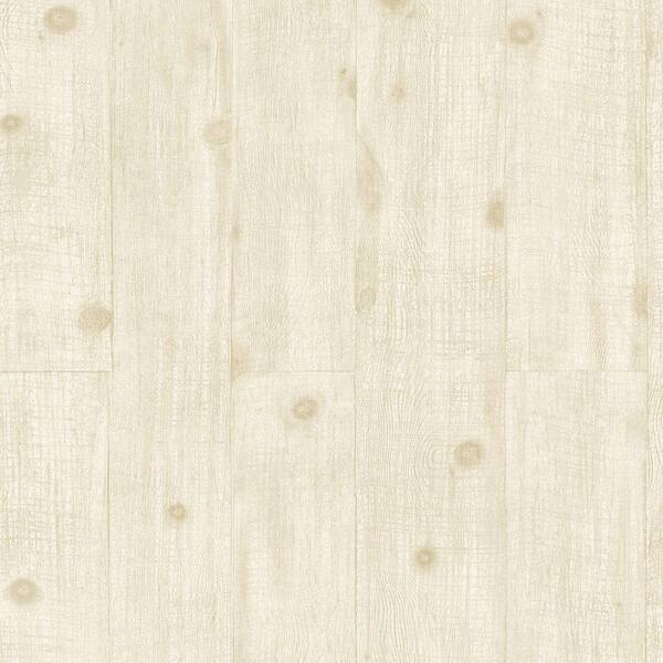 The Wallpaper Company 8 in. x 10 in. Cream Wood Paneling Wallpaper Sample