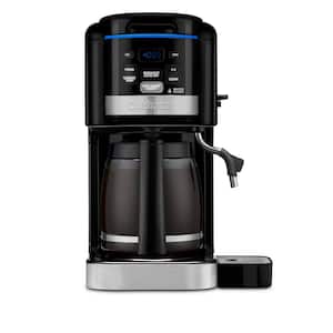 Coffee Plus 12- Cup Black Drip Coffee Maker and Hot Water System
