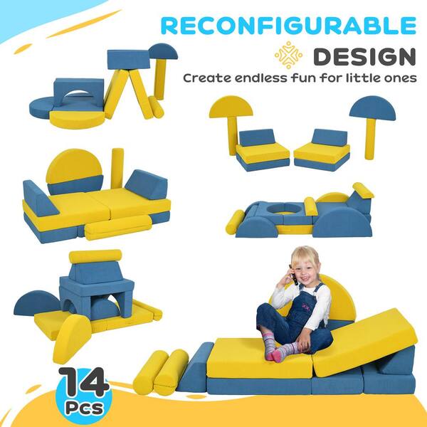 Unbranded - Multicolor 14-Piece Climb and Crawl Activity Play Set, Baby Soft Play Set, Foam Climbing Blocks for Toddlers