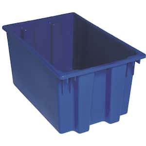 12 Gal. Genuine Stack and Nest Tote in Blue (Lid Sold Separately) (3-Carton)