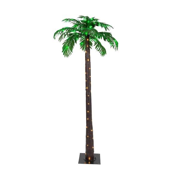 5 ft. Artificial Pre-Lit LED Palm Tree with Stand