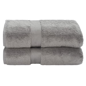 Cotton Super Plush Gray 2-Pcs Bath Towel Set