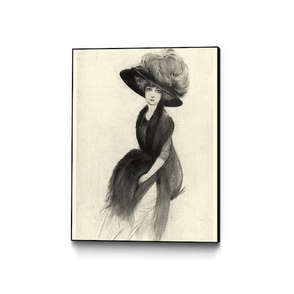 Unbranded 30 in. x 40 in. "Feather Hat II" by Vision Studio Framed Wall Art