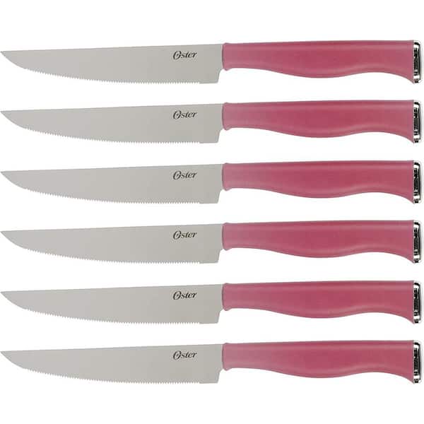 Oster Langmore 15-pieces Stainless Steel Blade Cutlery Set in Purple  985119991M - The Home Depot