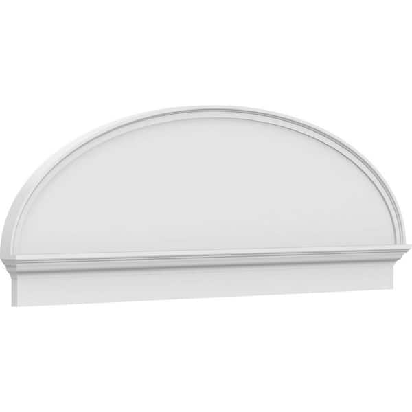 Ekena Millwork 2-3/4 in. x 68 in. x 23-7/8 in. Elliptical Smooth Architectural Grade PVC Combination Pediment Moulding