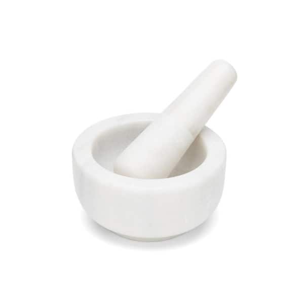 White Marble Mortar and Pest 4.7 in. x 2.4 in.