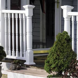 Williamsburg 8 ft. x 36 in. White PolyComposite Rail Kit without Brackets