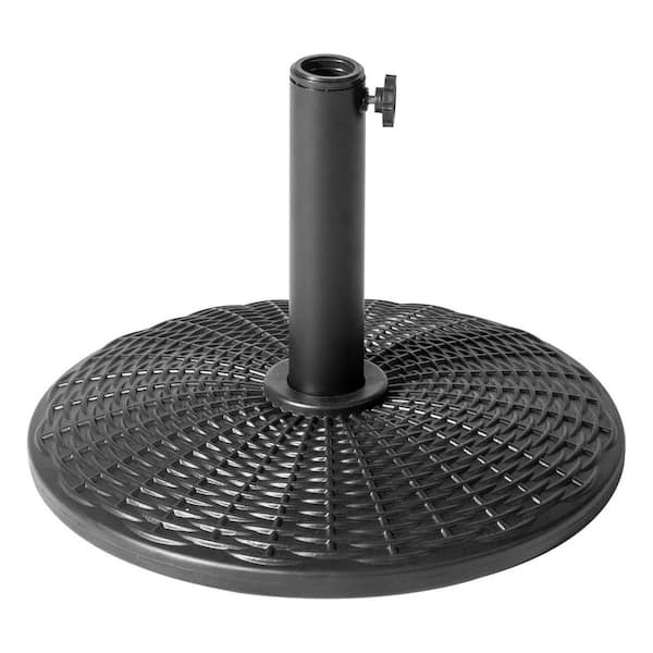 Series Heavy Duty Patio Umbrella Base 27.56 lbs. Plastic 17.72 x 17.72 in. x 12.99 in. Stable for Outdoor Patio Black