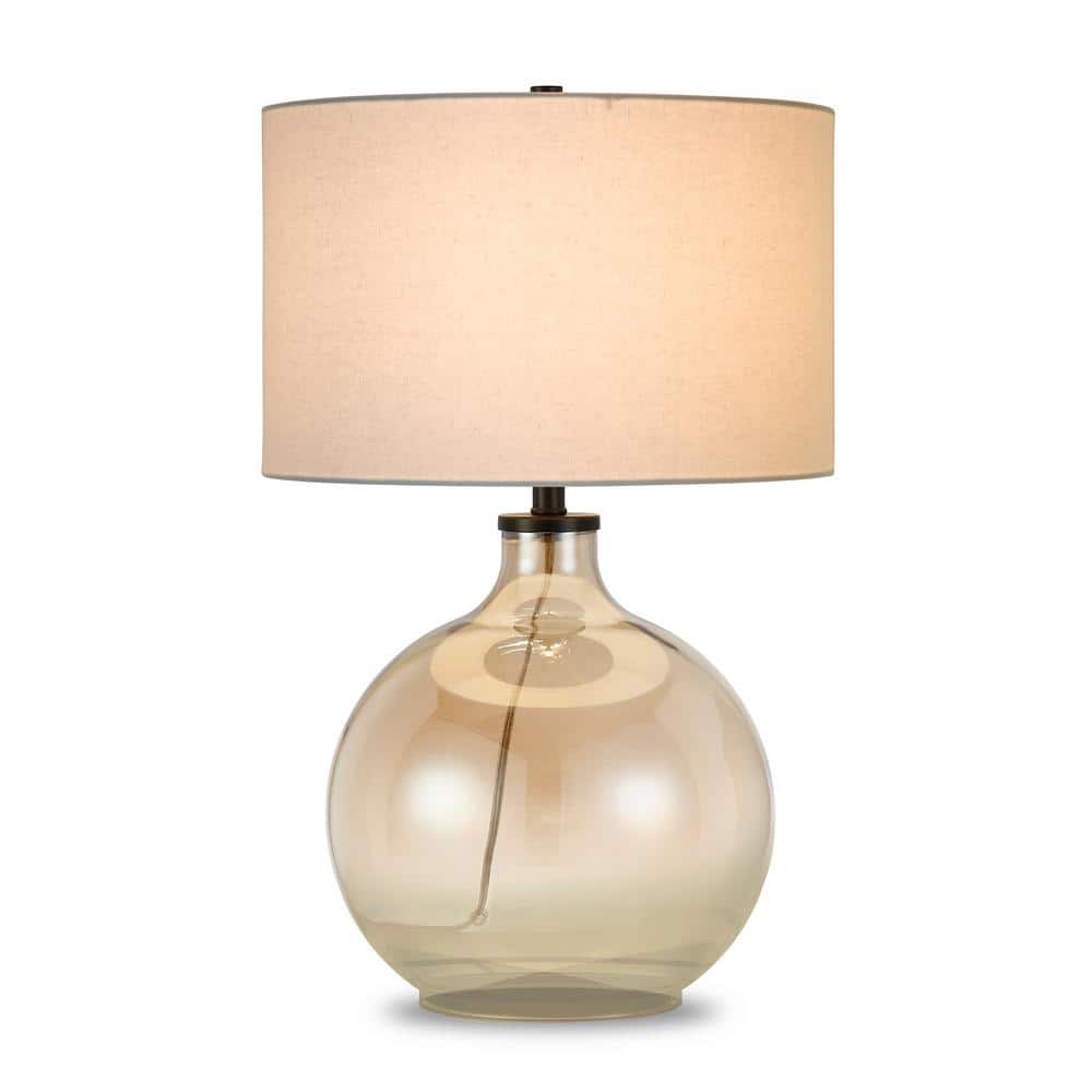 Elysian Bronze 23" Smart Table Lamp with Linen Shade