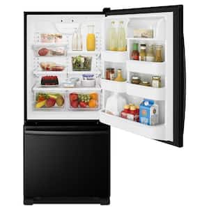 18 cu. ft. Bottom Freezer Refrigerator in Black