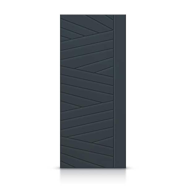 42 in. x 84 in. Hollow Core Charcoal Gray Painted Composite MDF Interior Door Slab