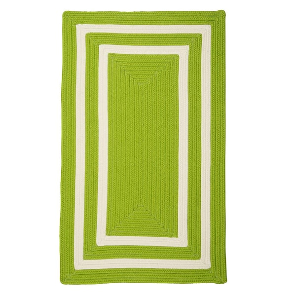 Home Decorators Collection Griffin Border Lime Doormat 2 ft. x 3 ft. Braided Indoor/Outdoor Patio Area Rug