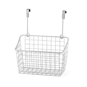 Grid 10.125 in. W x 6.625 in. D x 11.25 in. H Over the Cabinet Medium Basket in White