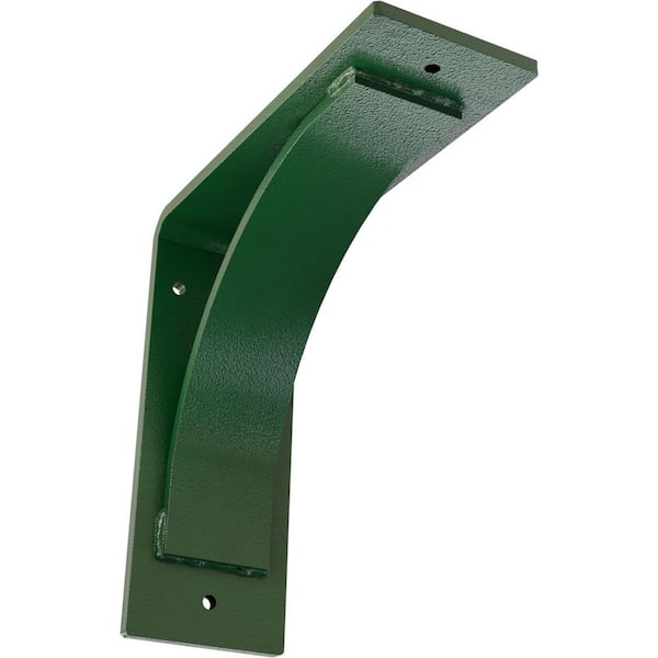 Ekena Millwork 3 in. x 8 in. x 8 in. Hammered Deep Green Morris Steel Bracket