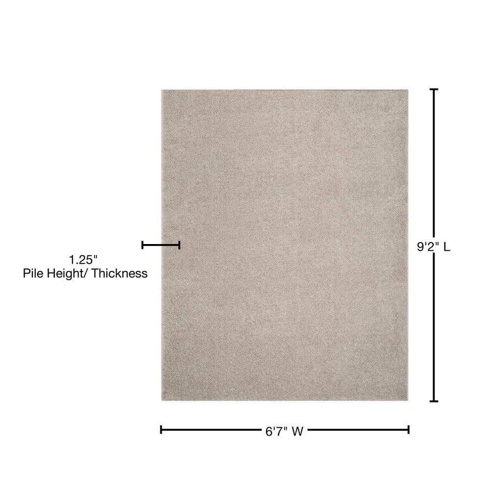 Linen Rectangular Washable Shag Rug, 79" x 11"