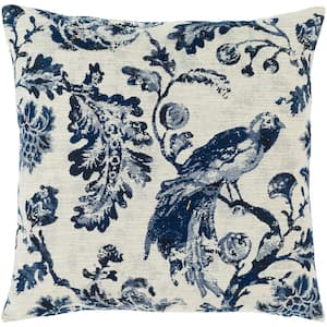 Klara Navy 18 in. x 18 in. Down Throw Pillow