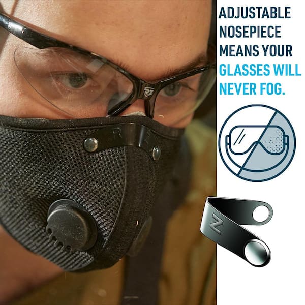RZ Mask Reusable Dust Mask in Black, Extra Large for Woodworking, Home Improvement, DIY Projects 43668 - The Depot