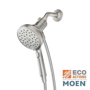Verso Magnetix 8-Spray Patterns Wall Mount with 1.75 GPM 5 in. Handheld Shower Head Infiniti Dial in Brushed Nickel