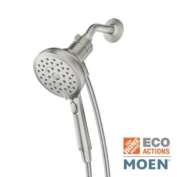 MOEN Verso Magnetix 8-Spray Patterns Wall Mount with 1.75 GPM 5 in. Handheld Shower Head Infiniti Dial in Brushed Nickel