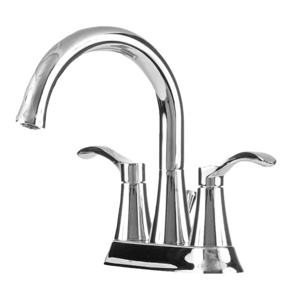EZ-FLO 4 in. Centerset 2-Handle Bathroom Faucet with 50/50 Pop-Up in Chrome