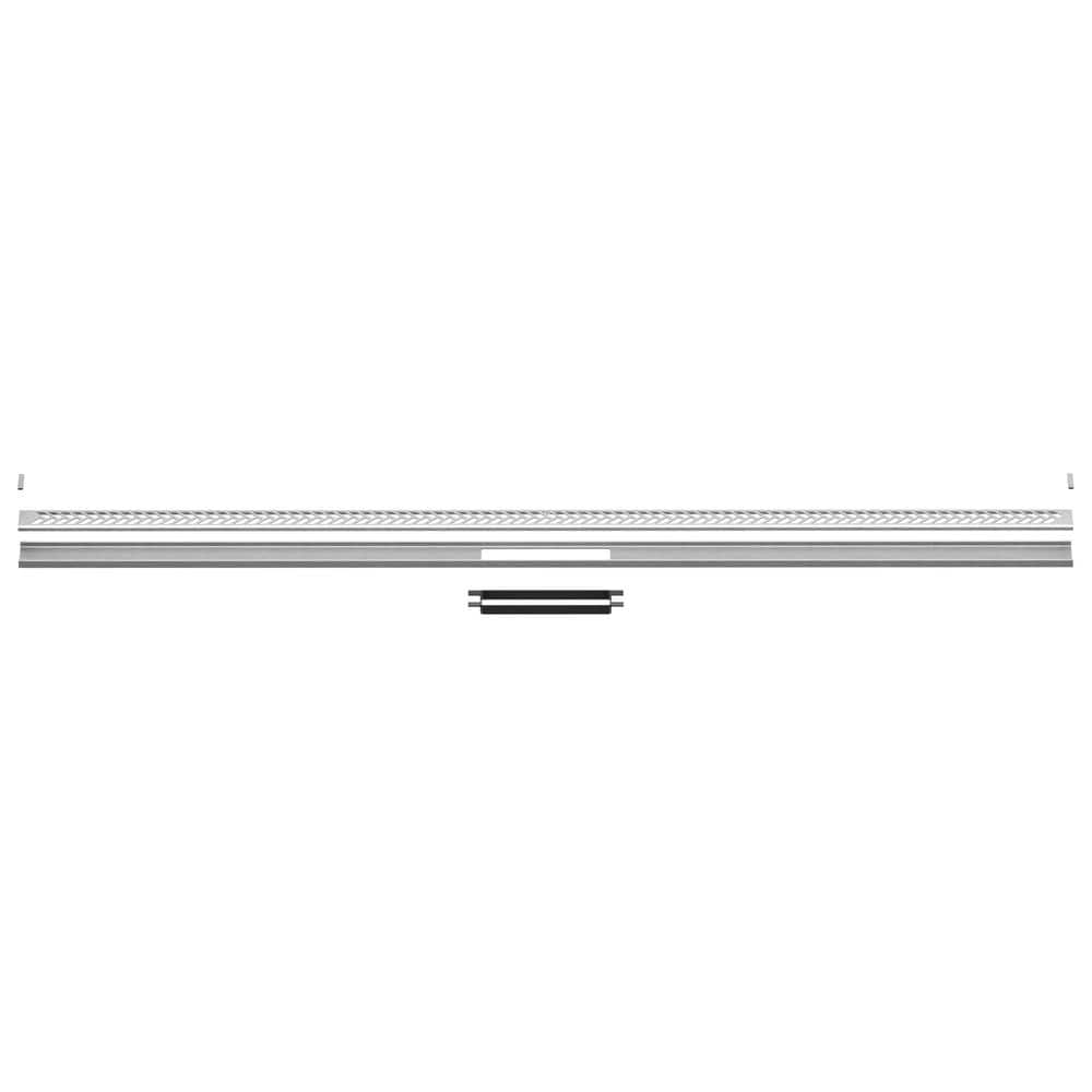 Kerdi-Line-Vario Brushed Stainless Steel 96 in. Herringbone Grate and Channel Floor Drain Installation Kit price history on PriceWatchPro
