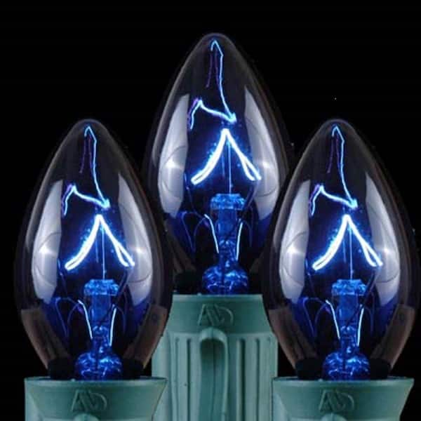 Unbranded C9 Blue Replacement Christmas Light Bulbs - Transparent (Box of 250)