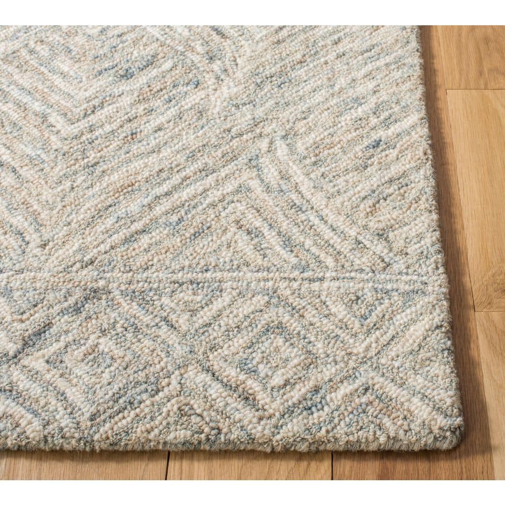 Hand-Tufted Elegance Gray Wool 5' x 8' Rectangular Area Rug