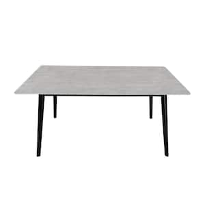 Georgetowne Grey and Black Laminated Wood Dining Table