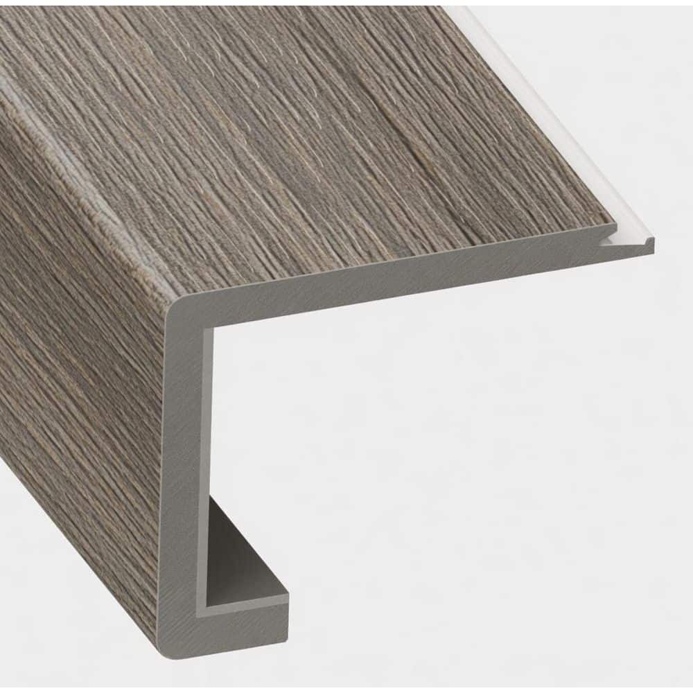 Carbon 2-3/8 in. Thick x 4 in. Width x 48 in. Length Rigid Core Square Stair Nose Vinyl Molding price history on PriceWatchPro