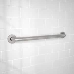 24 in. x 1-1/4 in. Concealed Screw ADA Compliant Grab Bar in Brushed Stainless Steel