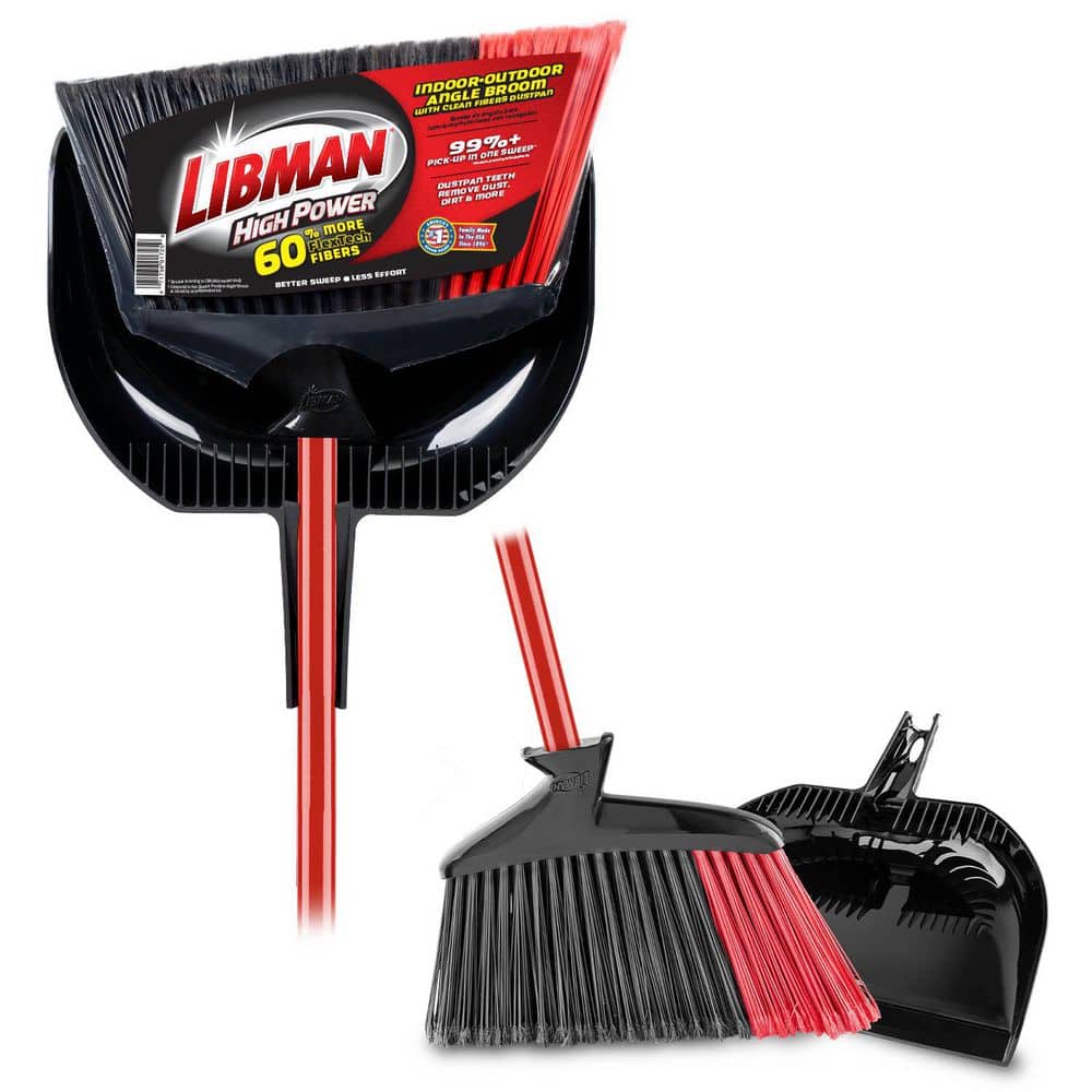 Libman High Power Indoor/Outdoor Angle Broom and Dustpan Set 905 - The Home Depot