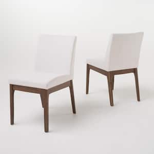 Kwame Light Beige and Walnut Dining Chairs (Set of 2)