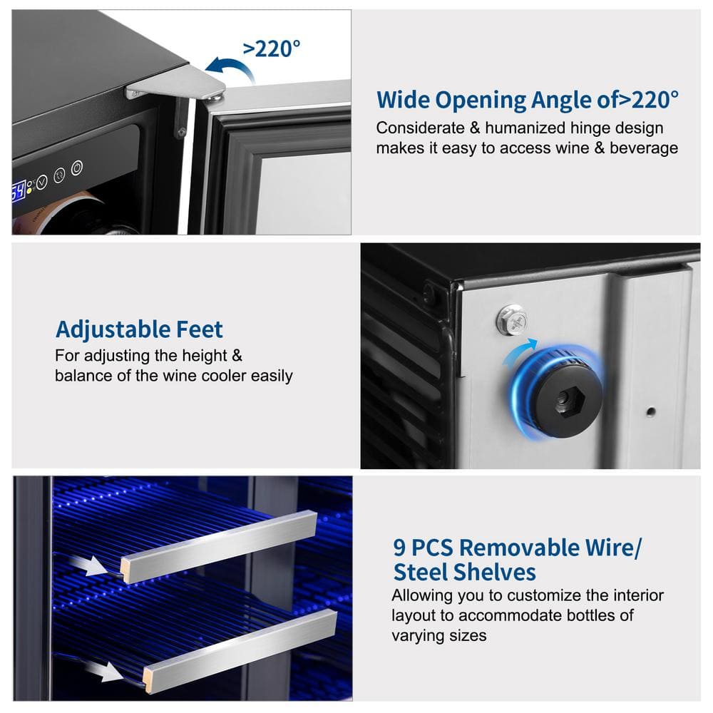 30" Stainless Steel Dual Zone Wine and Beverage Refrigerator