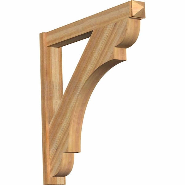 Ekena Millwork 6 in. x 42 in. x 42 in. Olympic Arts and Crafts Rough Sawn Western Red Cedar Outlooker