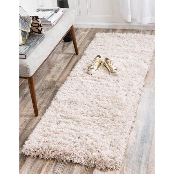 Shag Blonde 2 ft. x 6 ft. Runner Rug