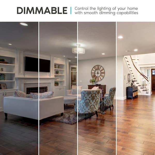 100-Watt Equivalent A19 Dimmable LED Light Bulb Enclosed Fixture Rated 3500K Natural White (6-Pack)
