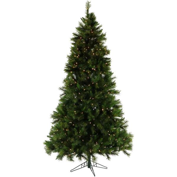 Christmas Time 6.5 ft. Pennsylvania Pine Artificial Christmas Tree w/ Clear LED String Lights, High Quality PVC, Flame Retardant