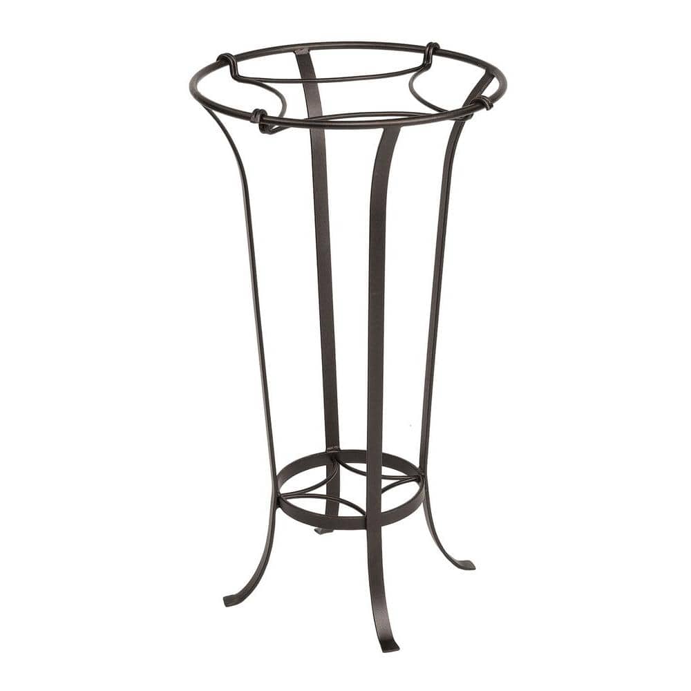 Roman Bronze Two-Tier Wrought Iron Tulip Plant Stand