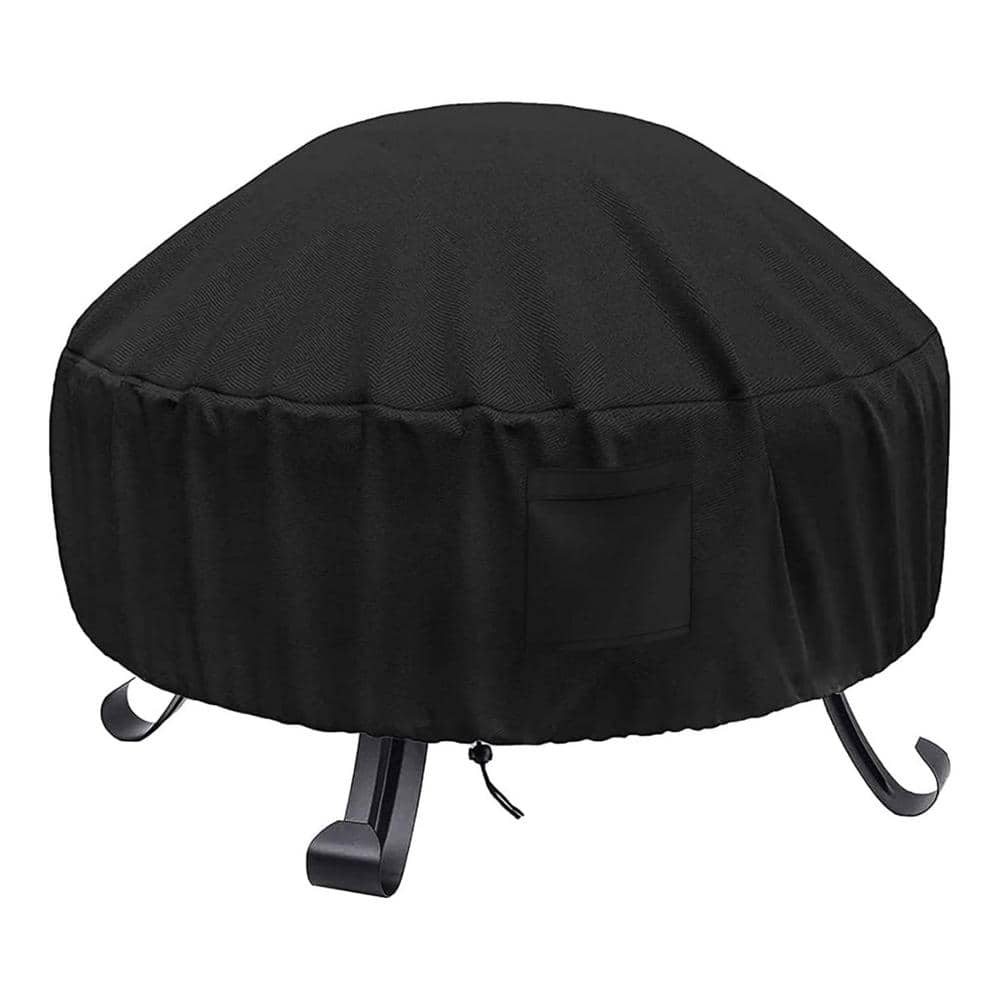 22- 34 Inch Fire Pit Cover Round 420D Heavy Duty Oxford Fabric Full Coverage Patio Outdoor, Waterproof Fire Bowl price history on PriceWatchPro