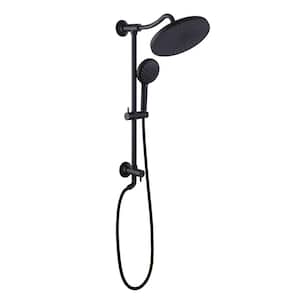 2-Spray Shower System with 5-Setting Hand Shower in Matte Black (Valve not Included)