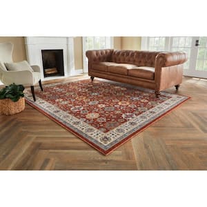 Earltown Rust 6 ft. 7 in. X 9 ft. 2 in. Oriental Polyester Area Rug